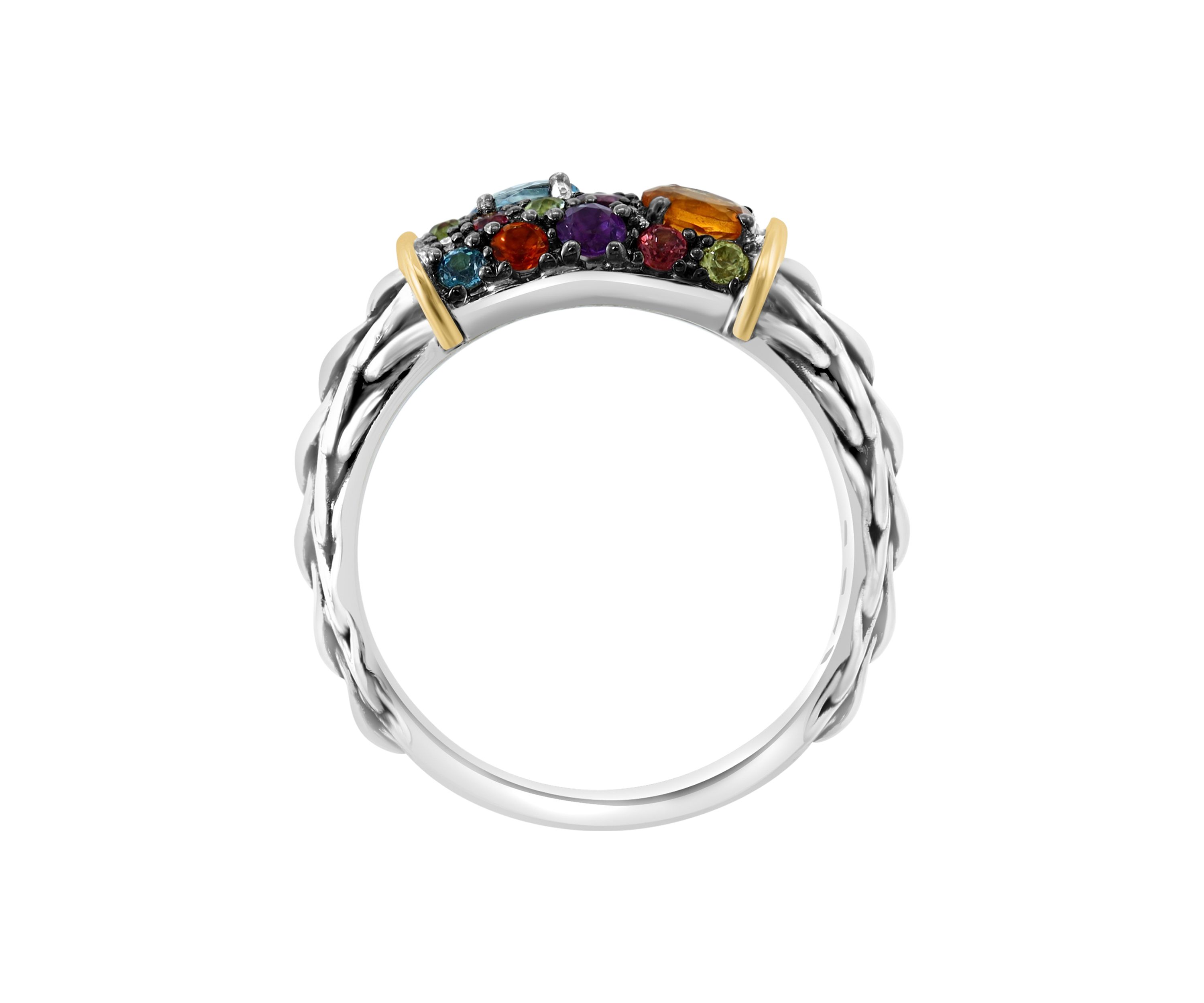 Sterling Silver/14K Yellow Gold Multi Ring 