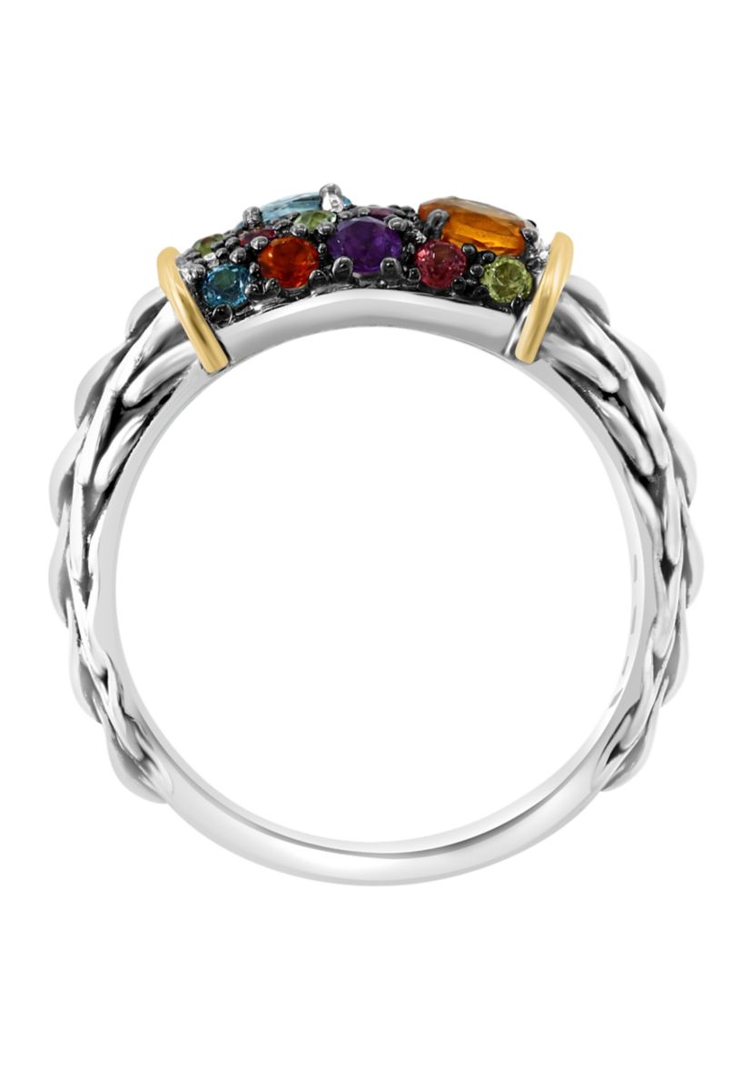 Sterling Silver/14K Yellow Gold Multi Ring 