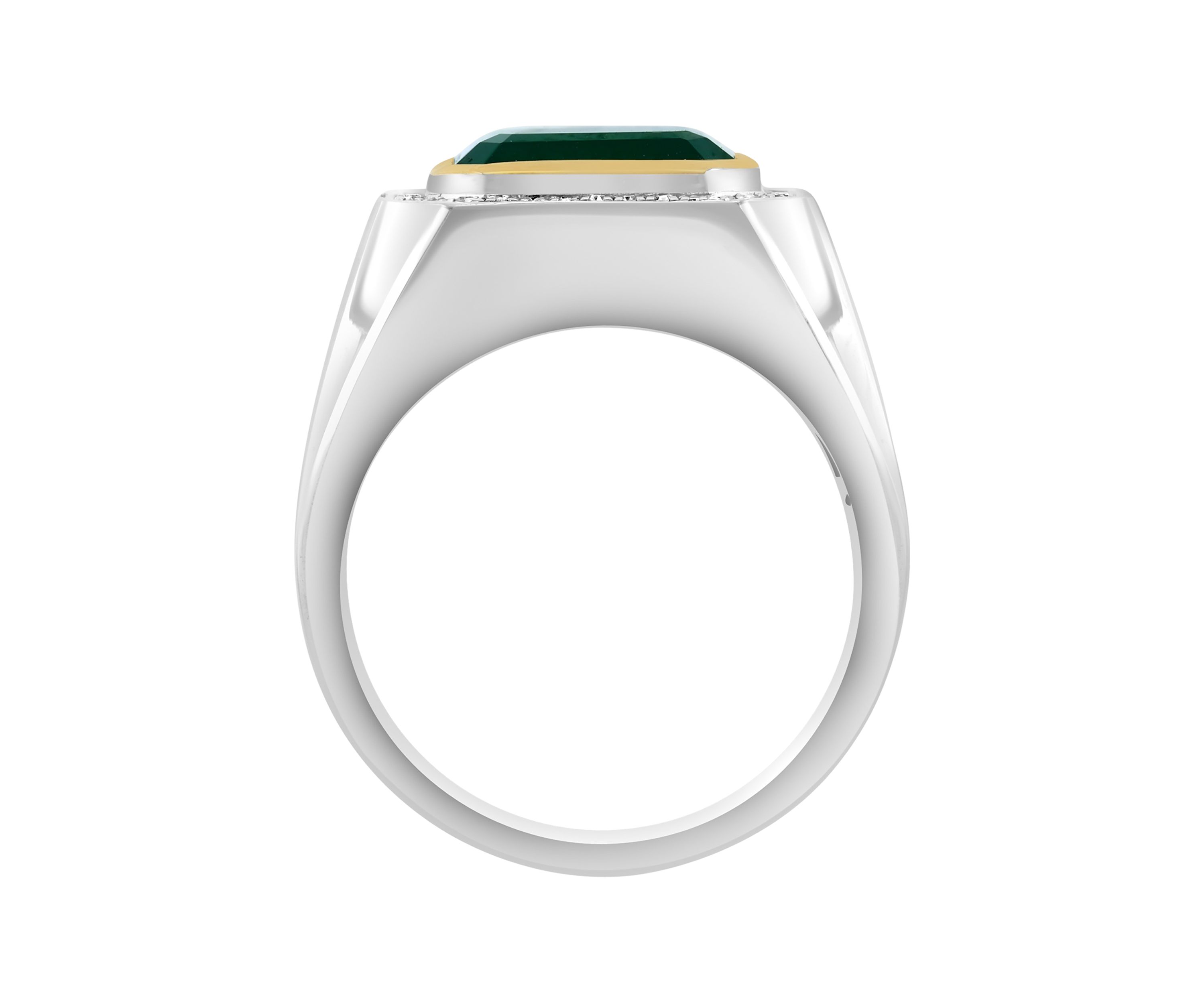 1/5 ct. t.w. Diamond and Green Onyx Ring in Sterling Silver