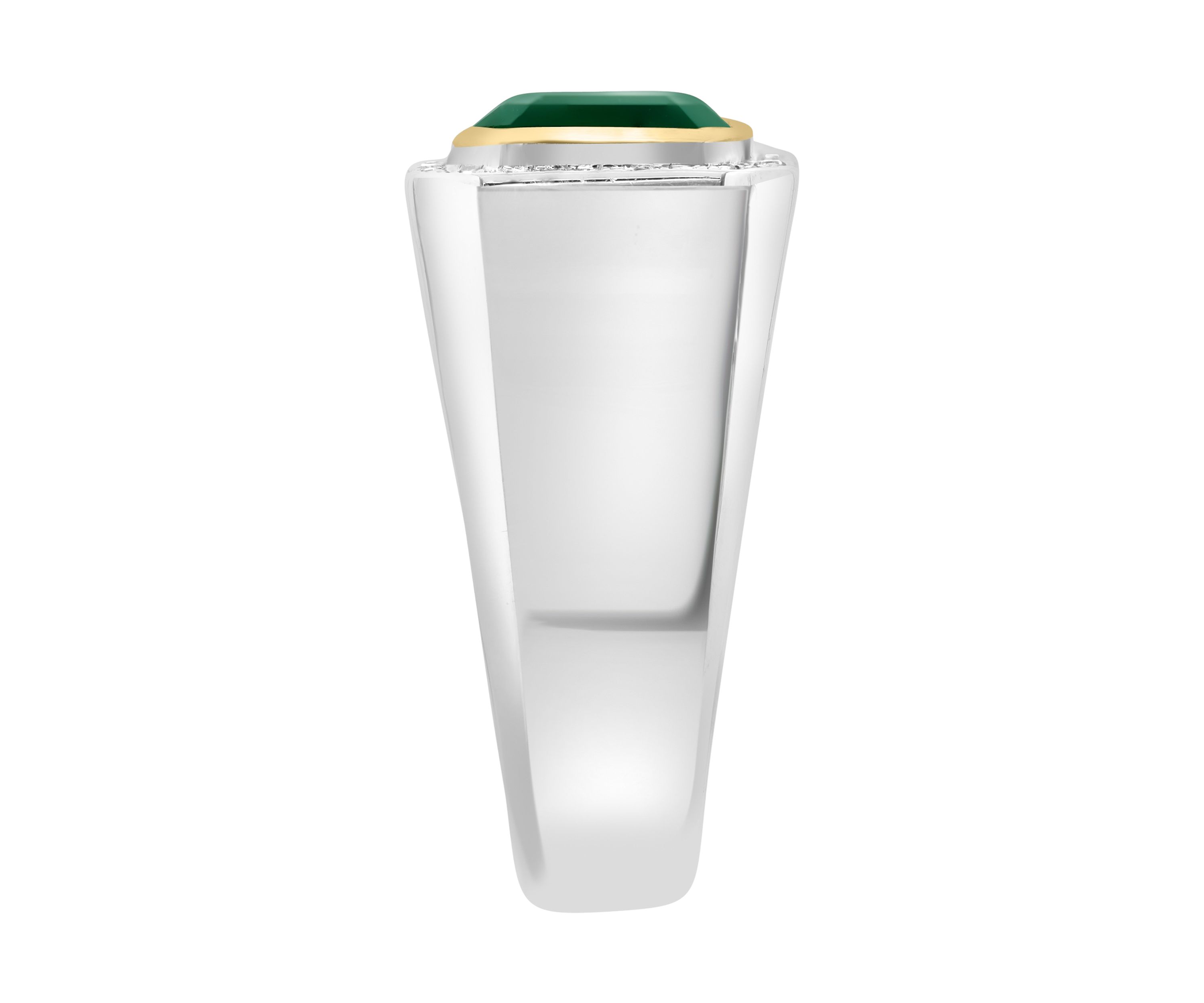 1/5 ct. t.w. Diamond and Green Onyx Ring in Sterling Silver