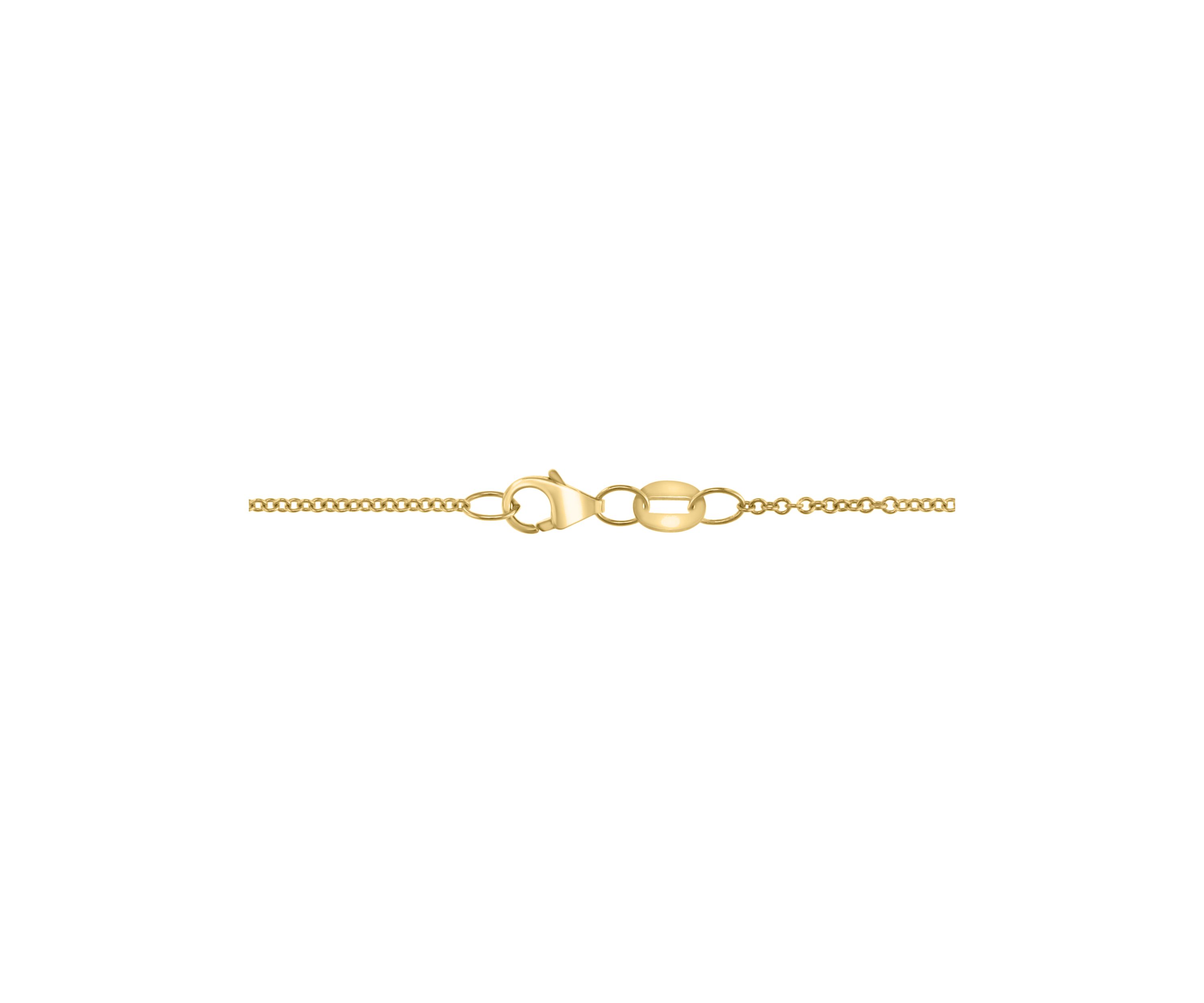 14K Yellow Gold Diamond, Blue Topaz Pendant Necklace