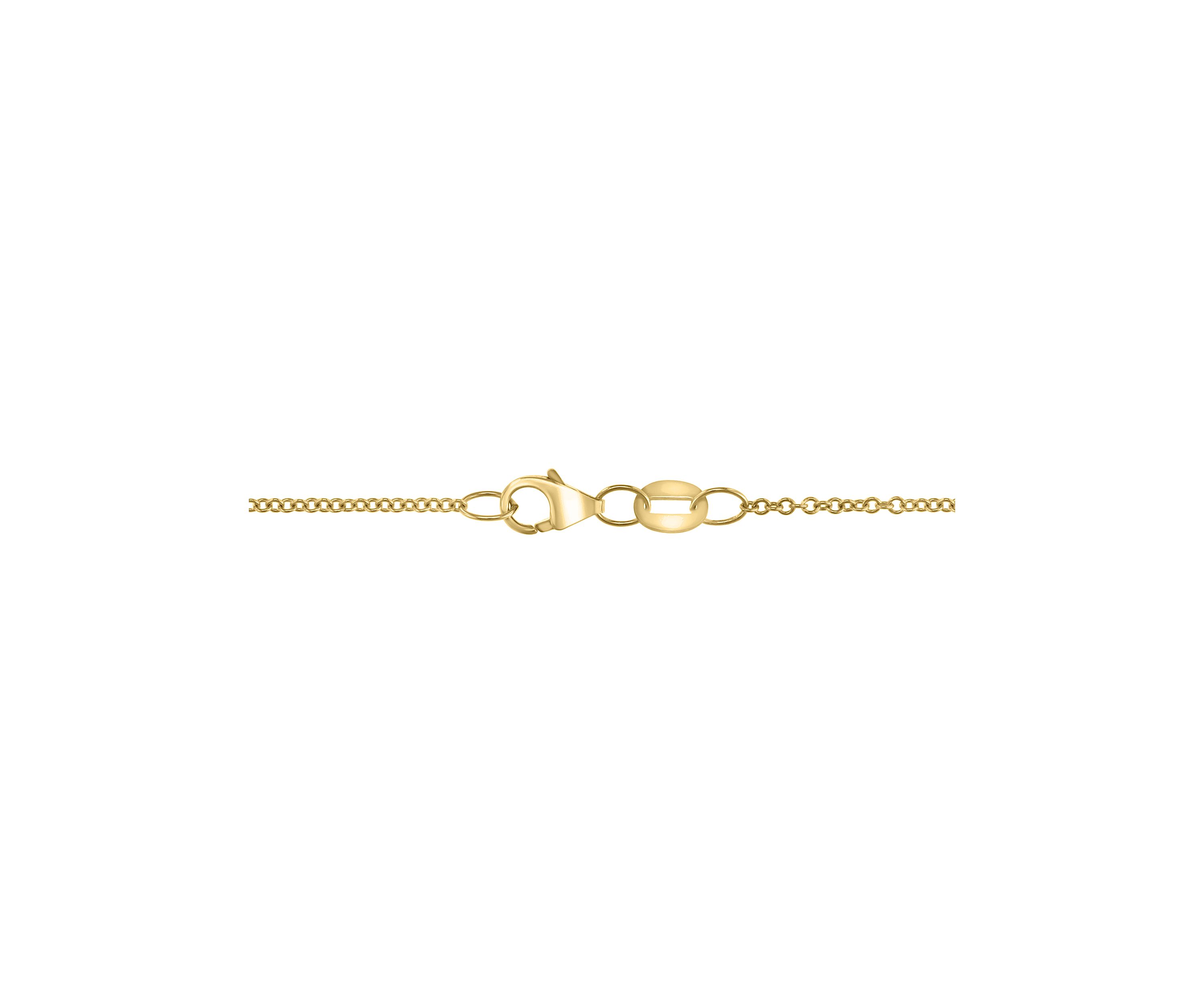  14K Yellow Gold Diamond, Jade Pendant Necklace