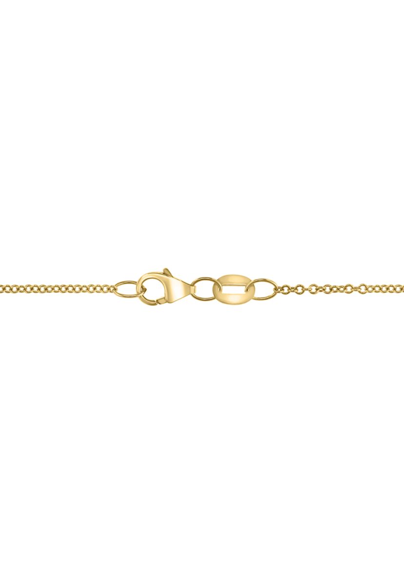 1/10 ct. t.w. Diamond, Freshwater Pearl Pendant Necklace in 14K Yellow Gold