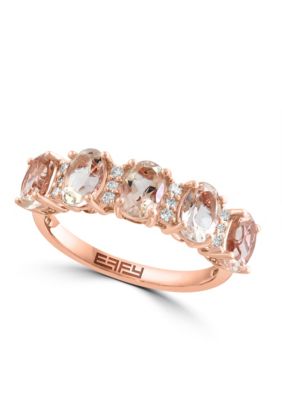 Effy Diamond and Morganite Ring in 14K Rose Gold -  5400452HRV0W906UT