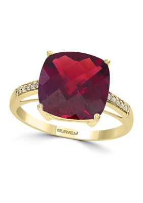 Effy 6.15 ct. t.w. Garnet, 1/10 ct. t.w. Diamond Ring in 14K White Gold -  5400452HRY0B796DG