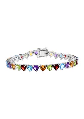 Effy 16 ct. t.w. Amethyst, Blue Topaz, Garnet, Peridot Bracelet in Sterling Silver -  0617892912818