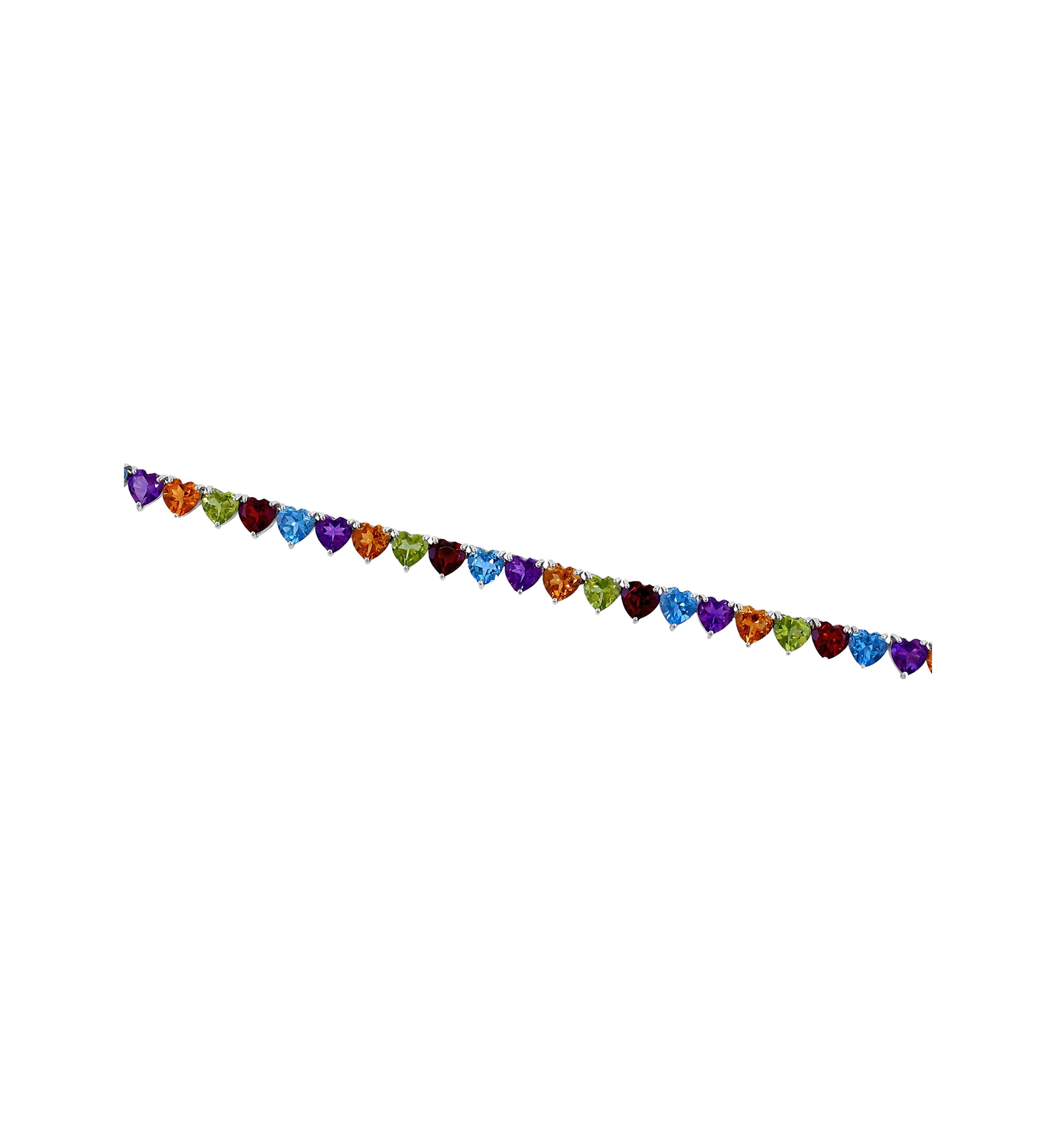 16 ct. t.w. Amethyst, Blue Topaz, Garnet, Peridot Bracelet in Sterling Silver