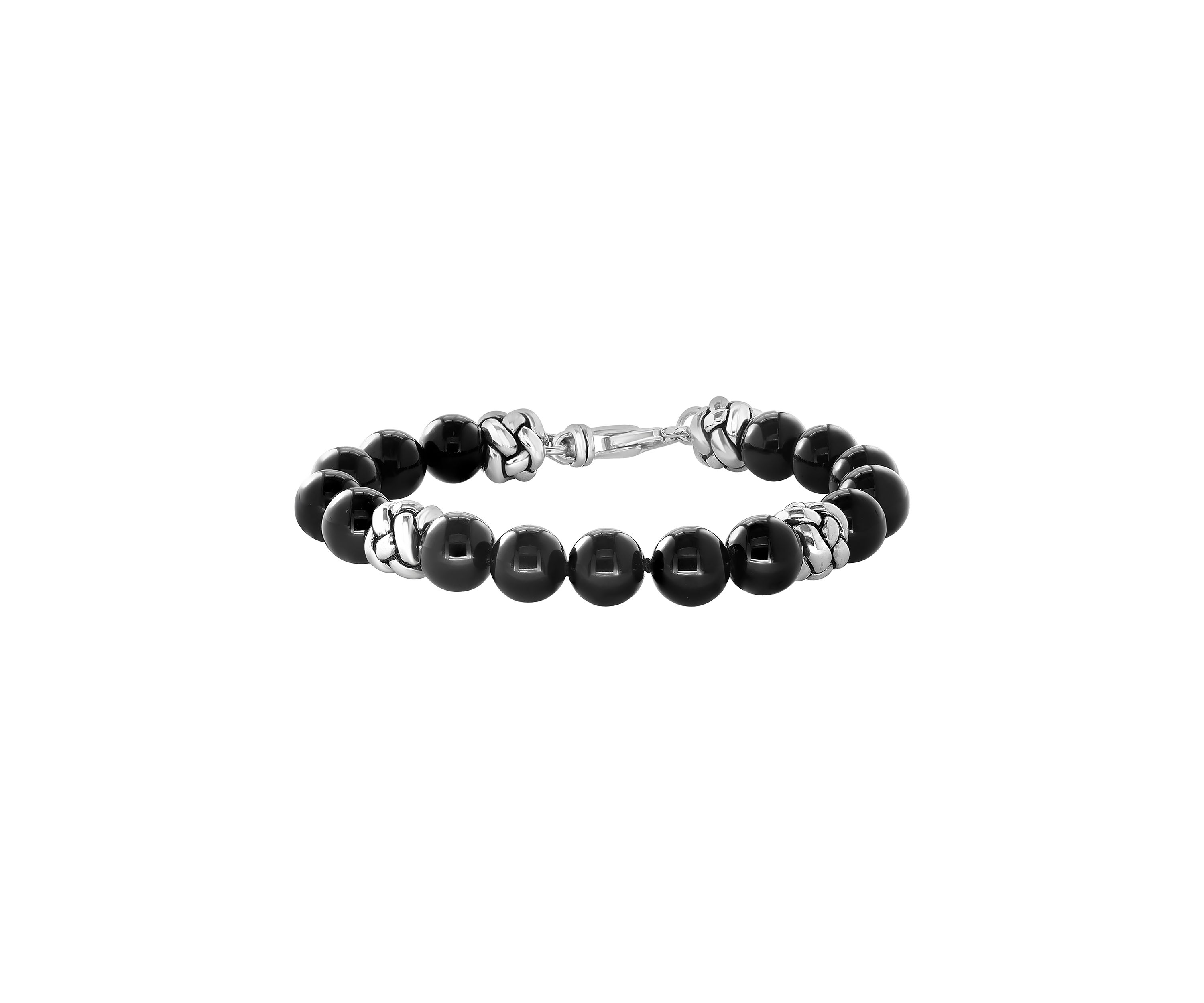 93 ct. t.w. Black Onyx Bracelet in Sterling Silver - Set of 2