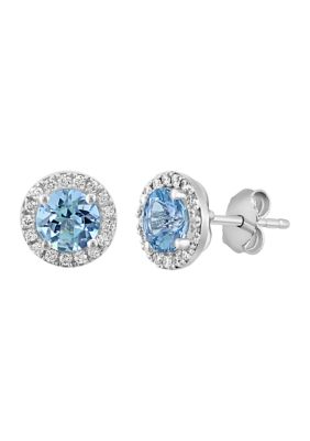 Effy 1.5 ct. t.w. Aquamarine, 1/4 ct. t.w. Diamond Earrings in 14K White Gold -  5400452IEW0O653DQ