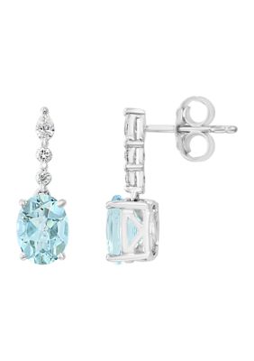 Effy 2.2 ct. t.w. Aquamarine, 1/5 ct. t.w. Diamond Earrings in 14K White Gold -  5400452IEW0Q384DQ