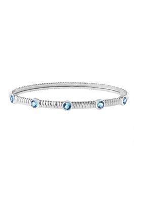 Effy London Blue Topaz Bangle Bracelet in Sterling Silver, 7 in