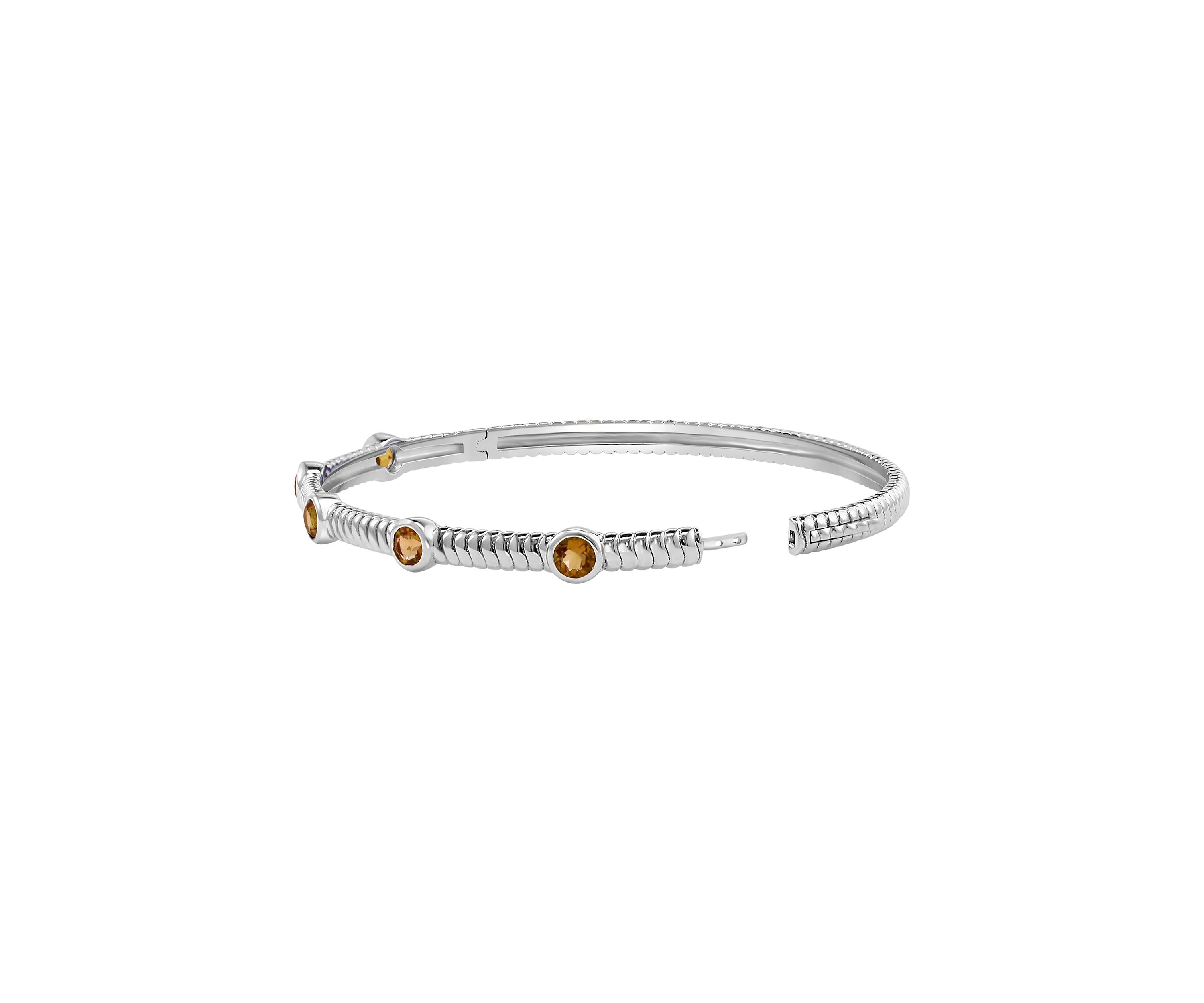 1.2 ct. t.w. Citrine Bangle Bracelet in Sterling Silver