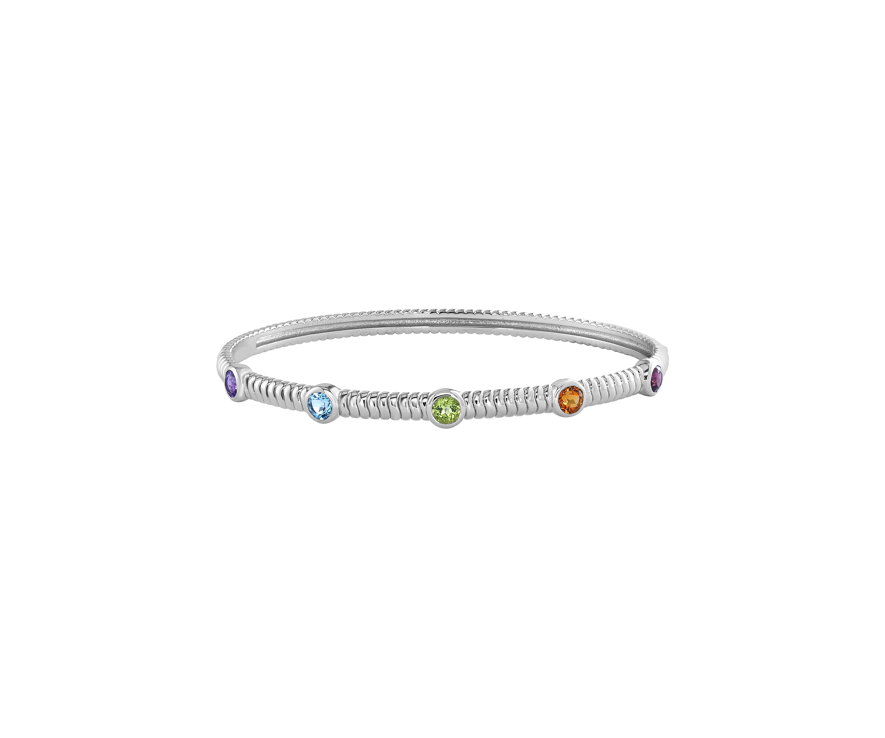Multi Bangle Bracelet in Sterling Silver