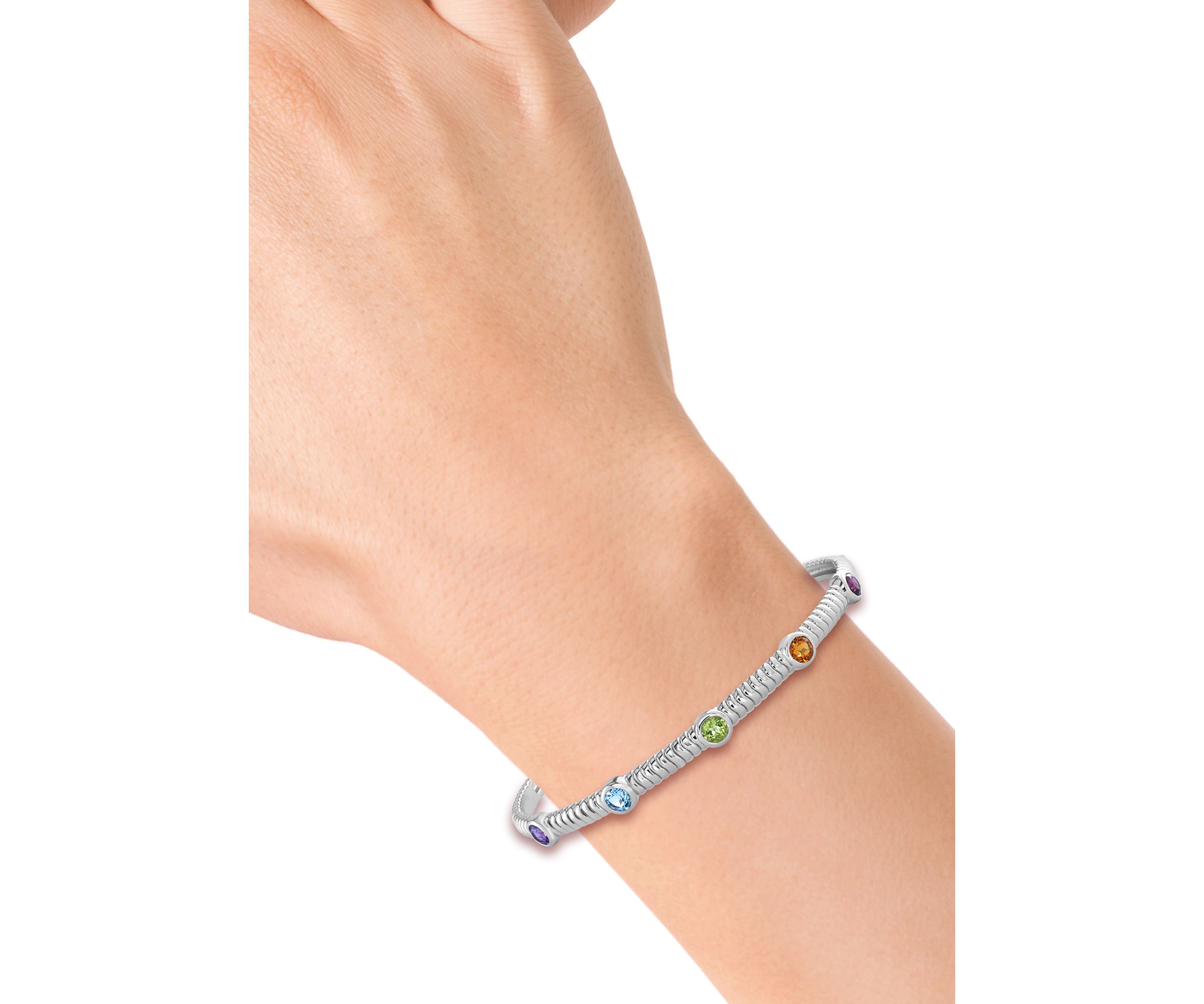 Multi Bangle Bracelet in Sterling Silver