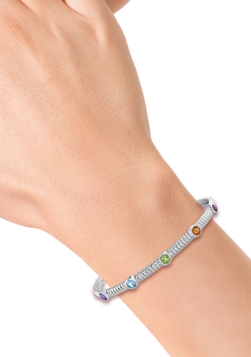 Multi Bangle Bracelet in Sterling Silver