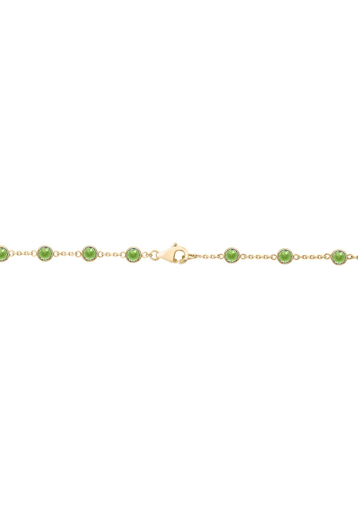 Jade Tincup Strand Necklace in 14K Yellow Gold