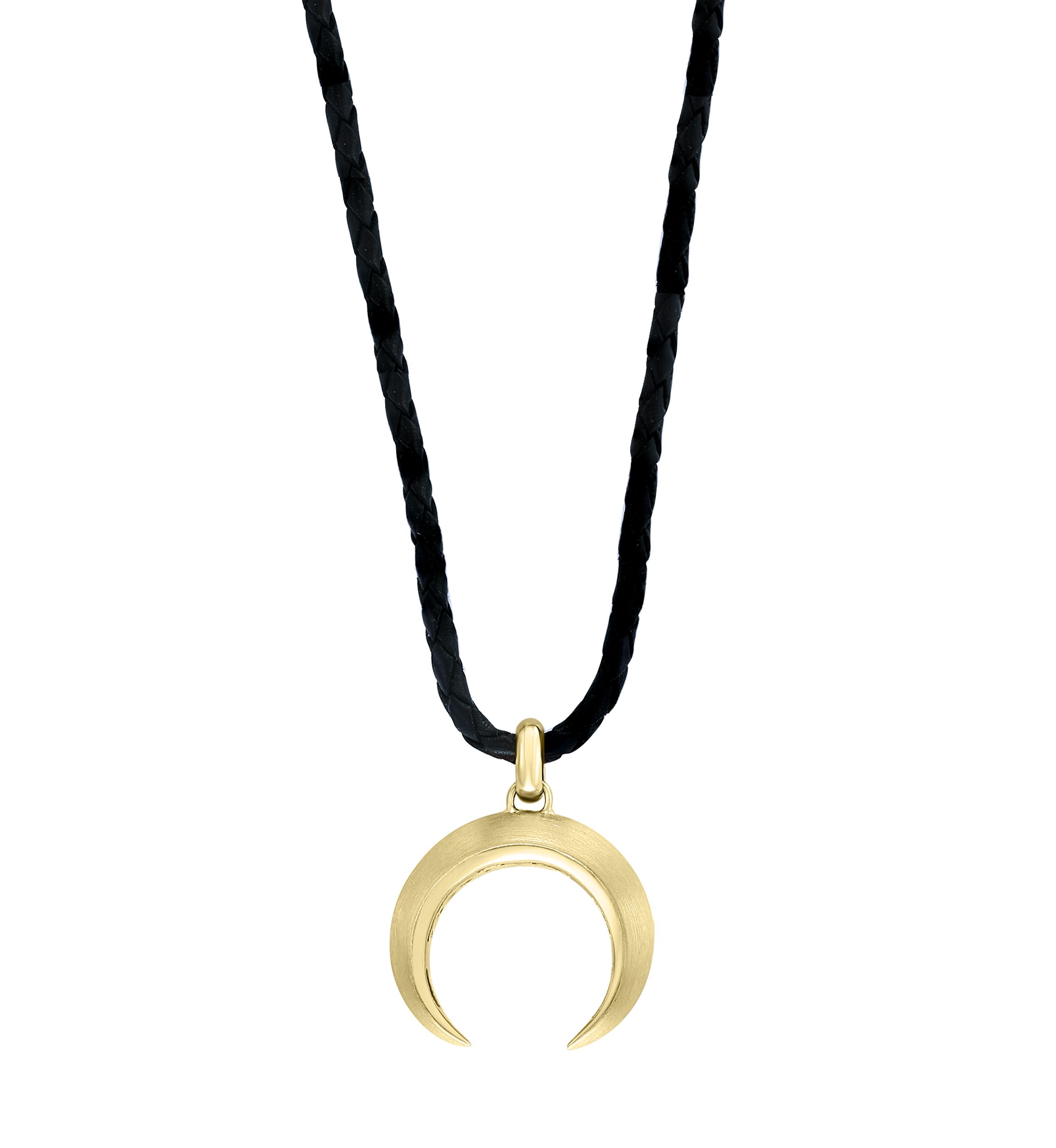 Horn Necklace in Gold over Silver