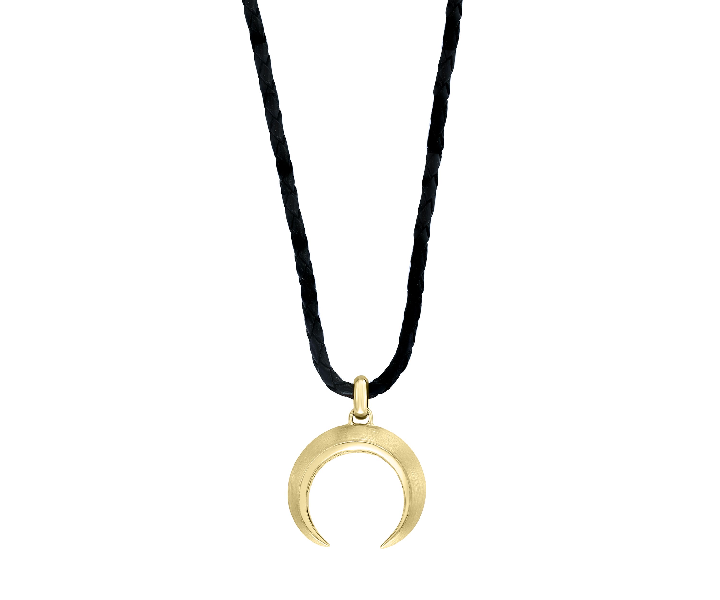 Horn Necklace in Gold over Silver