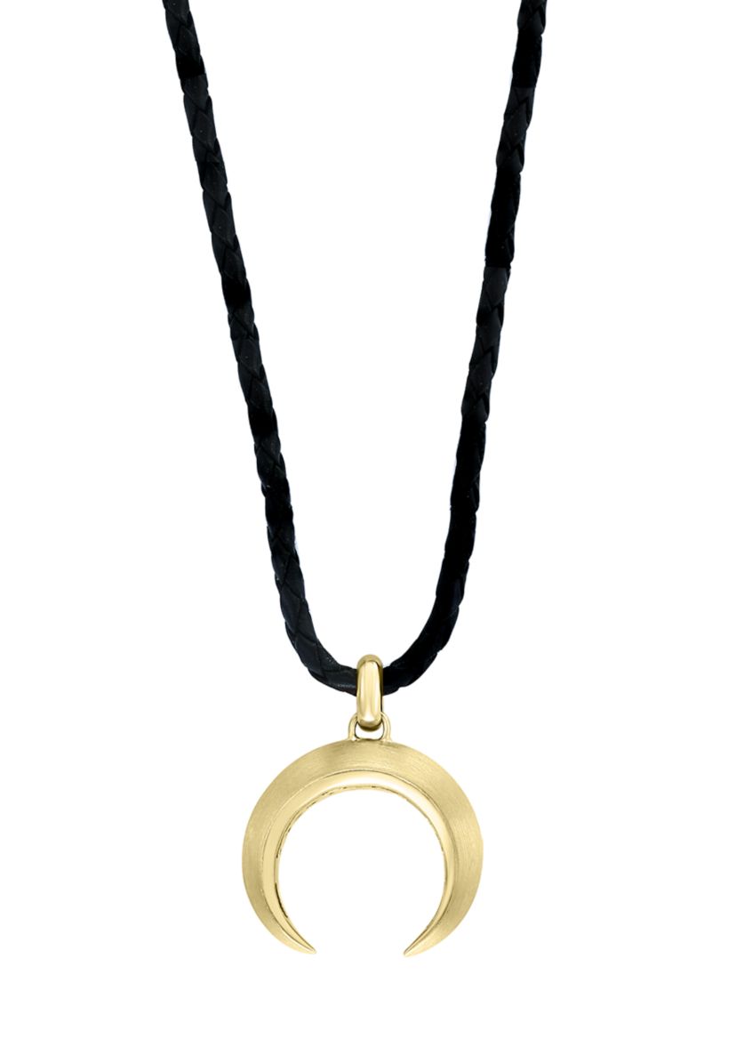 Horn Necklace in Gold over Silver