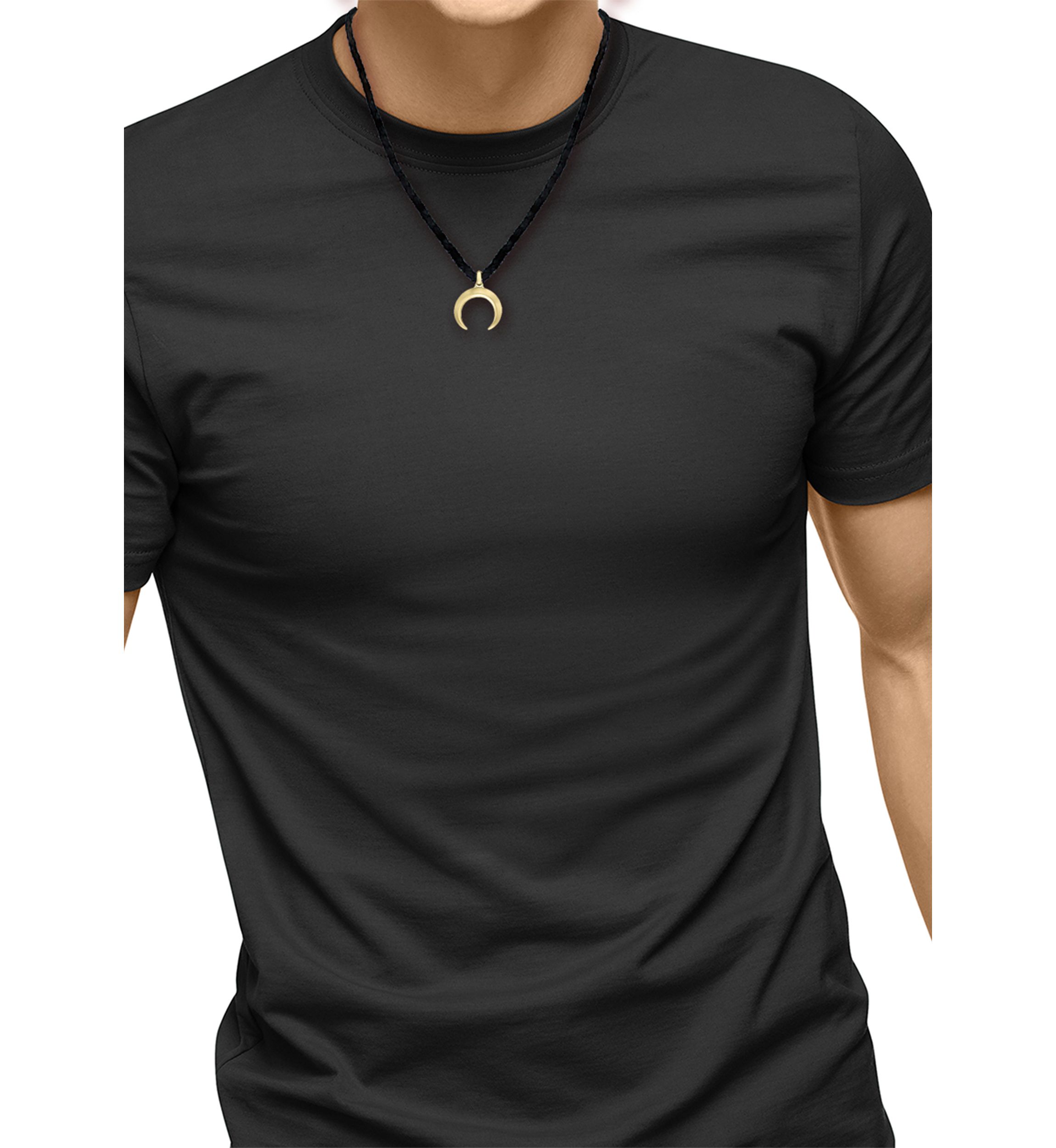 Horn Necklace in Gold over Silver