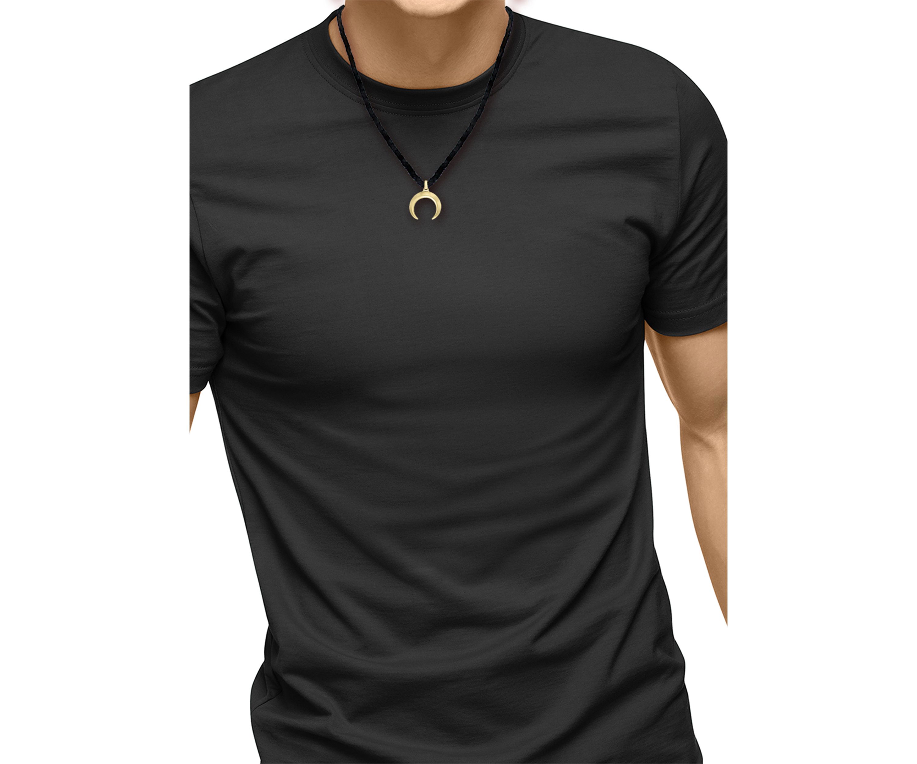 Horn Necklace in Gold over Silver