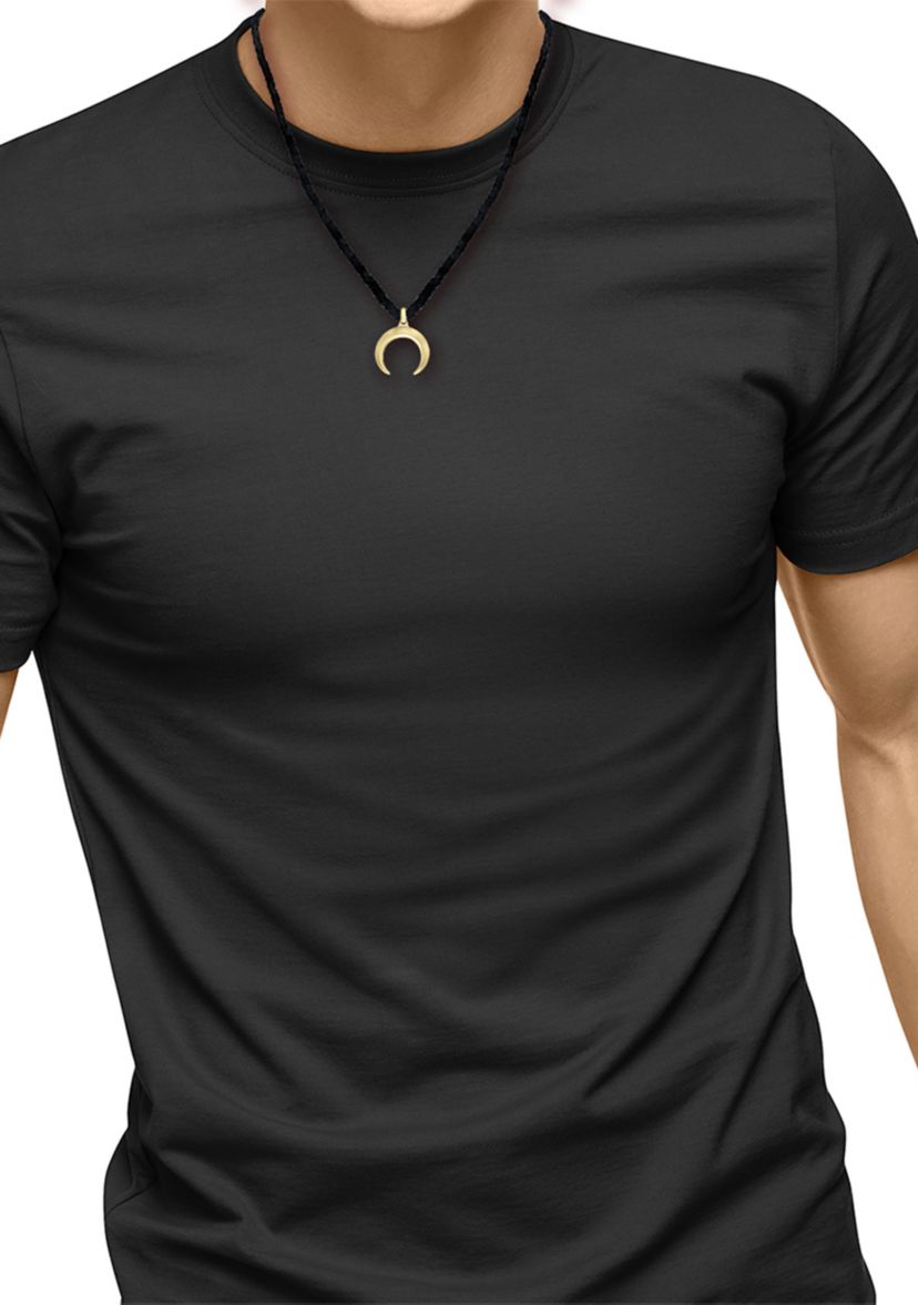 Horn Necklace in Gold over Silver