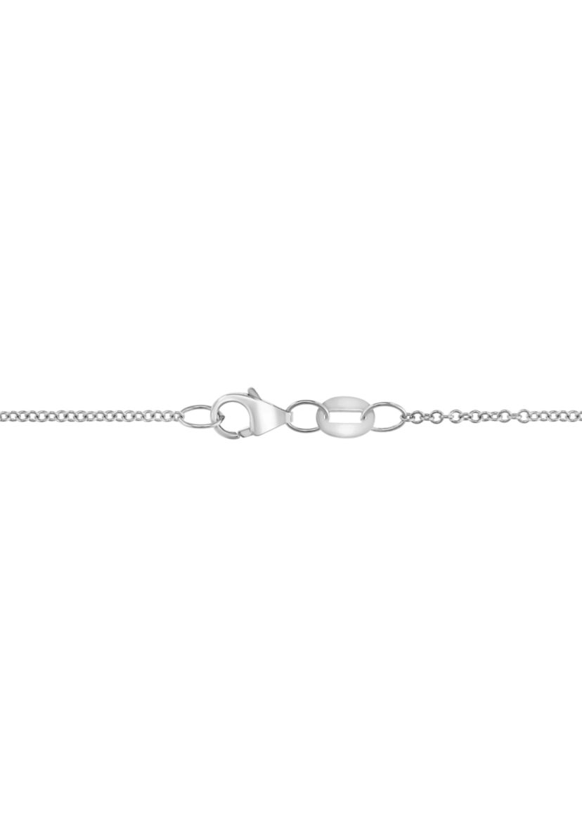 Multicolored Gemstone Cross Necklace in Sterling Silver