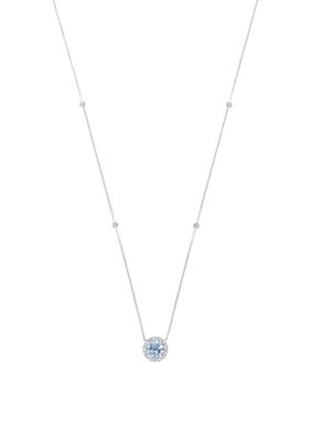 Effy 1.15 ct. t.w. Aquamarine, 1/4 ct. t.w. Diamond Pendant Necklace in 14K White Gold -  5400452INW0O653DQ