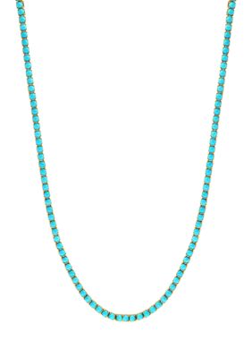 Effy Turquoise Strand Necklace in 14K Yellow Gold, 16 in
