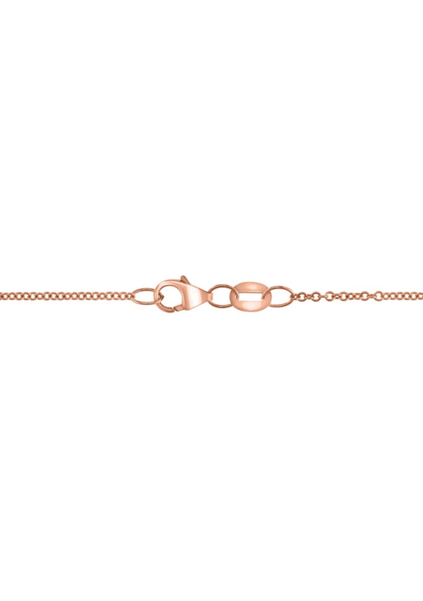 1/10 ct. t.w. Diamond, 7.2 ct. t.w. Amethyst Pendant Necklace in 14K Rose Gold