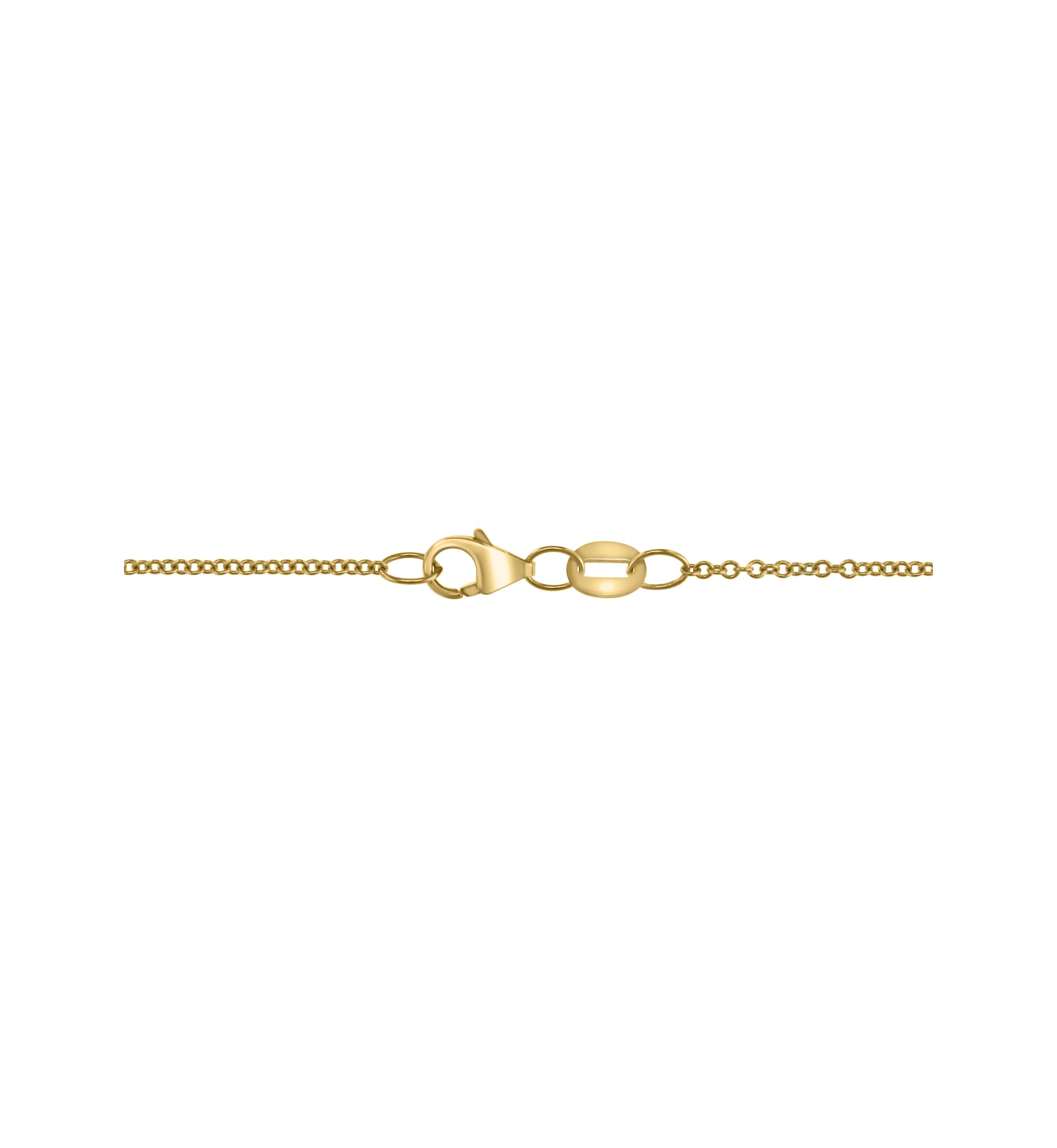 1/10 ct. t.w. Diamond, 6.95 ct. t.w. Onyx Pendant Necklace in 14K Yellow Gold