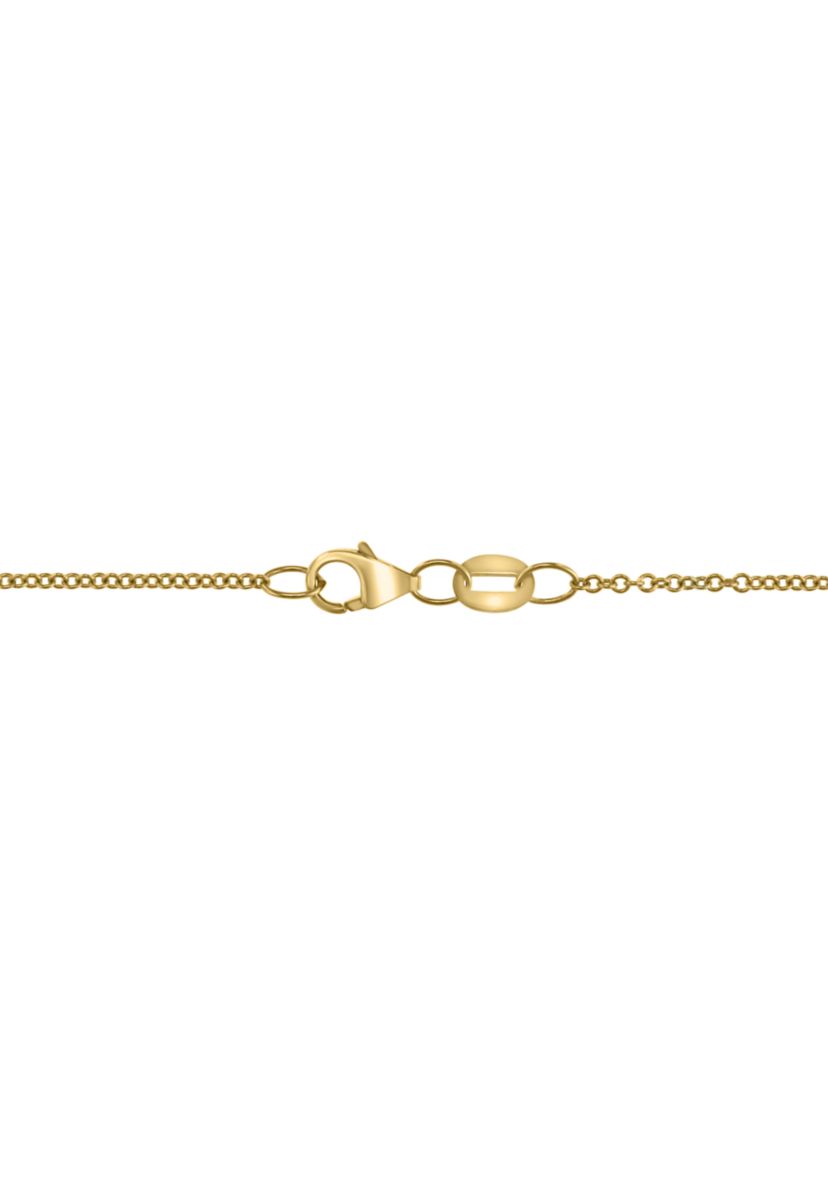 1/10 ct. t.w. Diamond, 6.95 ct. t.w. Onyx Pendant Necklace in 14K Yellow Gold