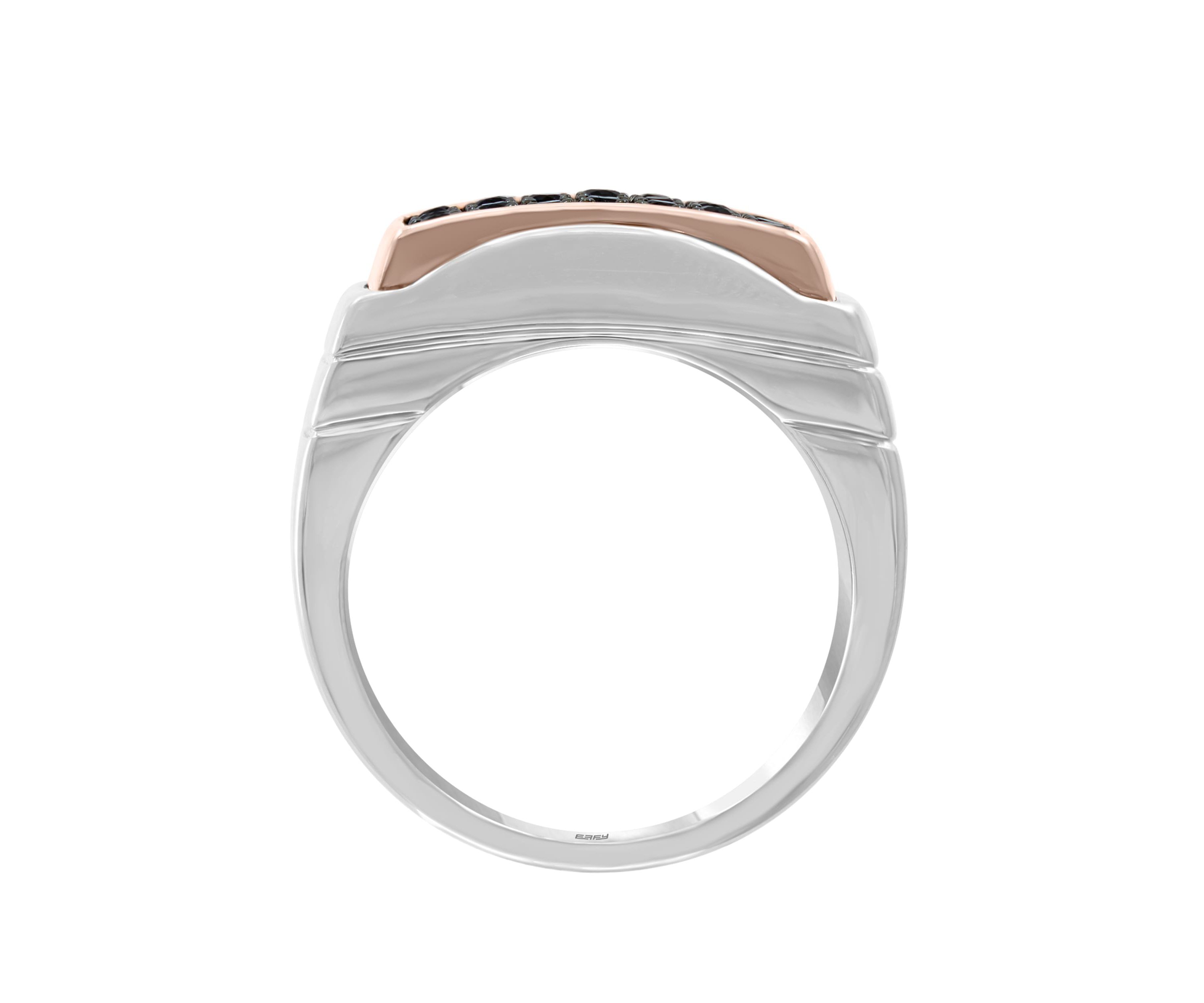 Black Sapphire Ring in 18K Goldplated Sterling Silver