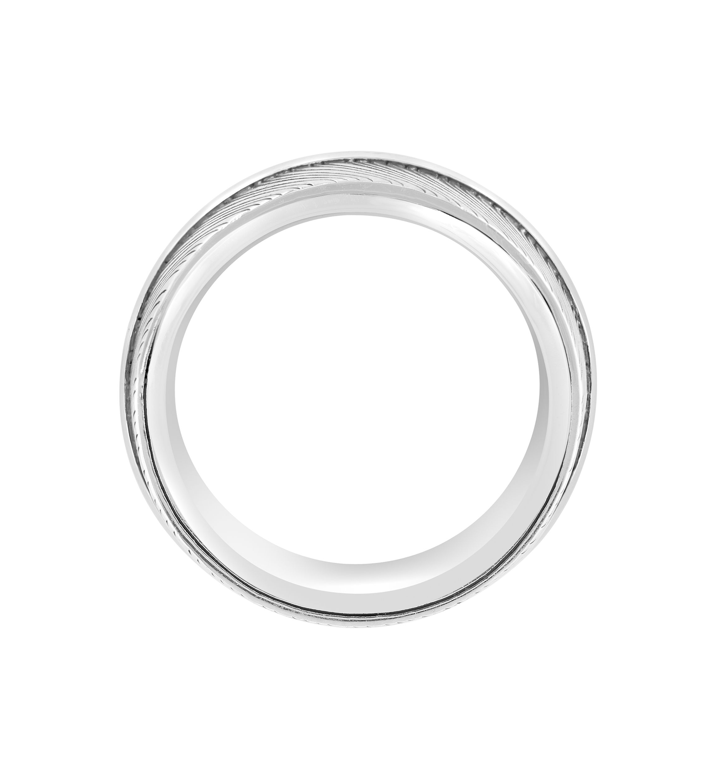 Mens Engraved Ring in Sterling Silver