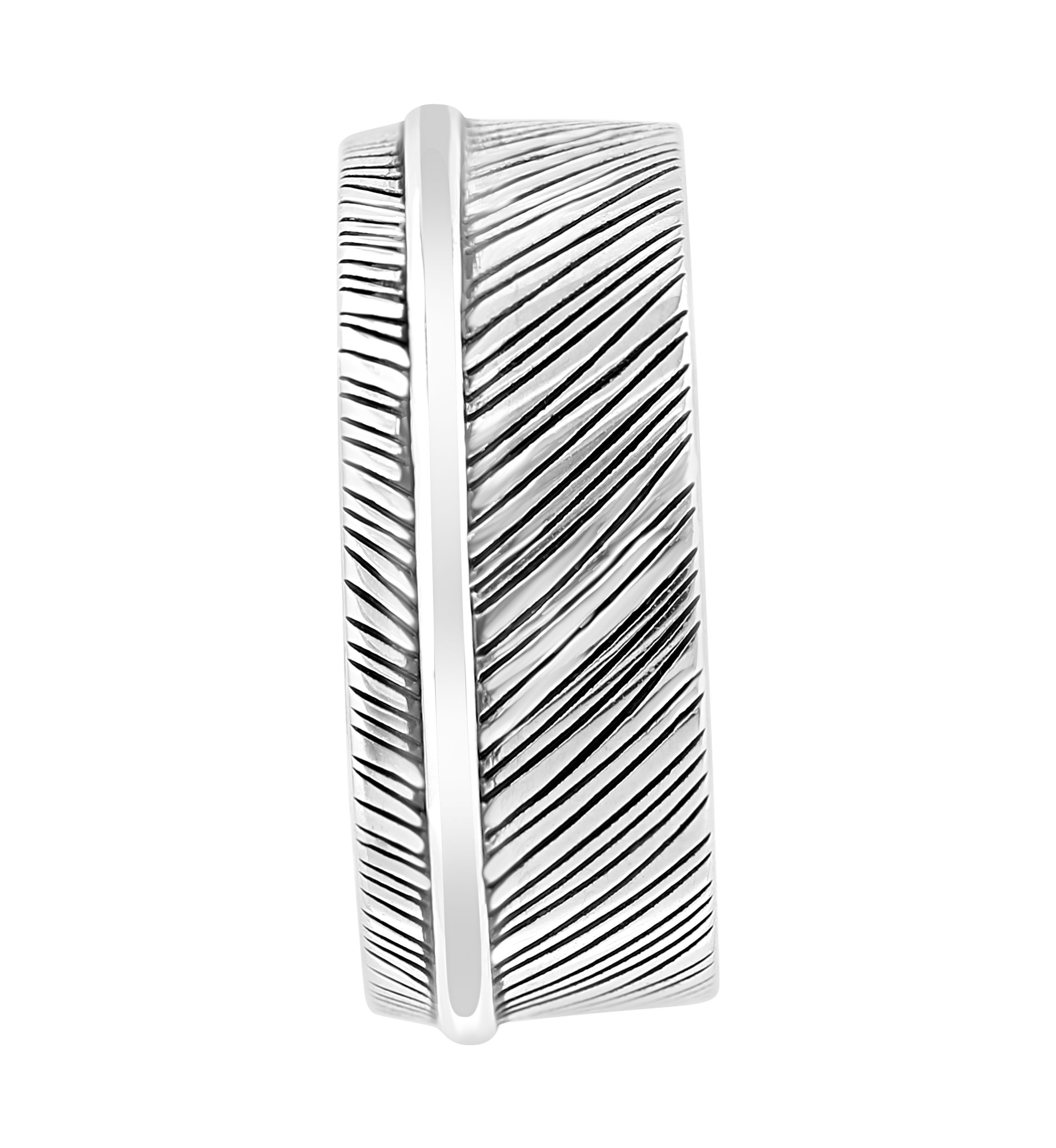 Mens Engraved Ring in Sterling Silver