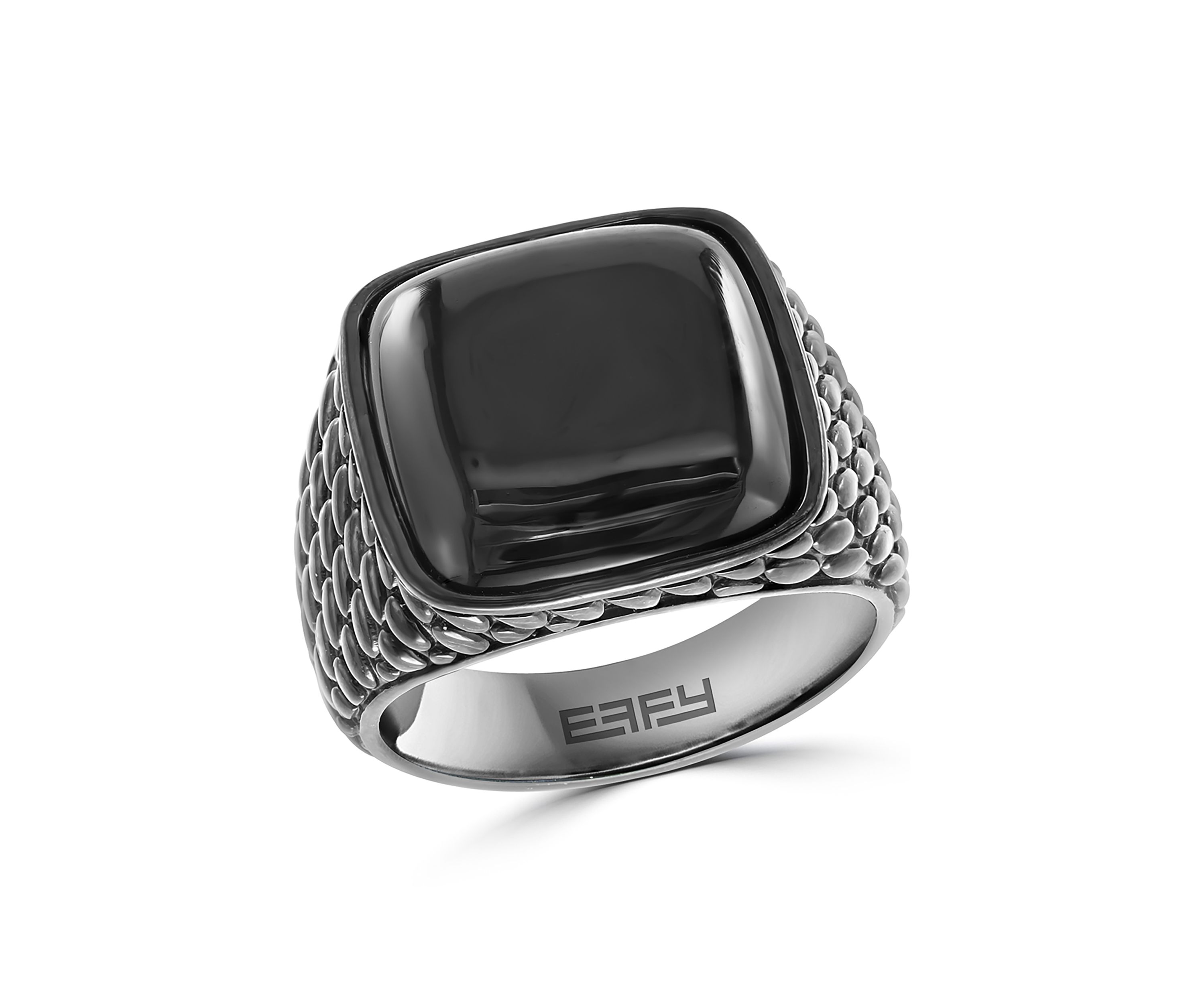 925 Sterling Silver Onyx Mens Ring