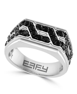 Effy Men's Black Spinel Ring in Sterling Silver, 10 -  0617892036330