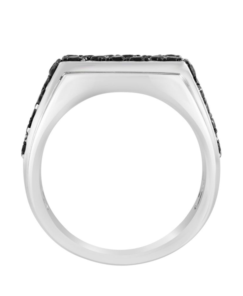 Black Spinel Ring in Sterling Silver