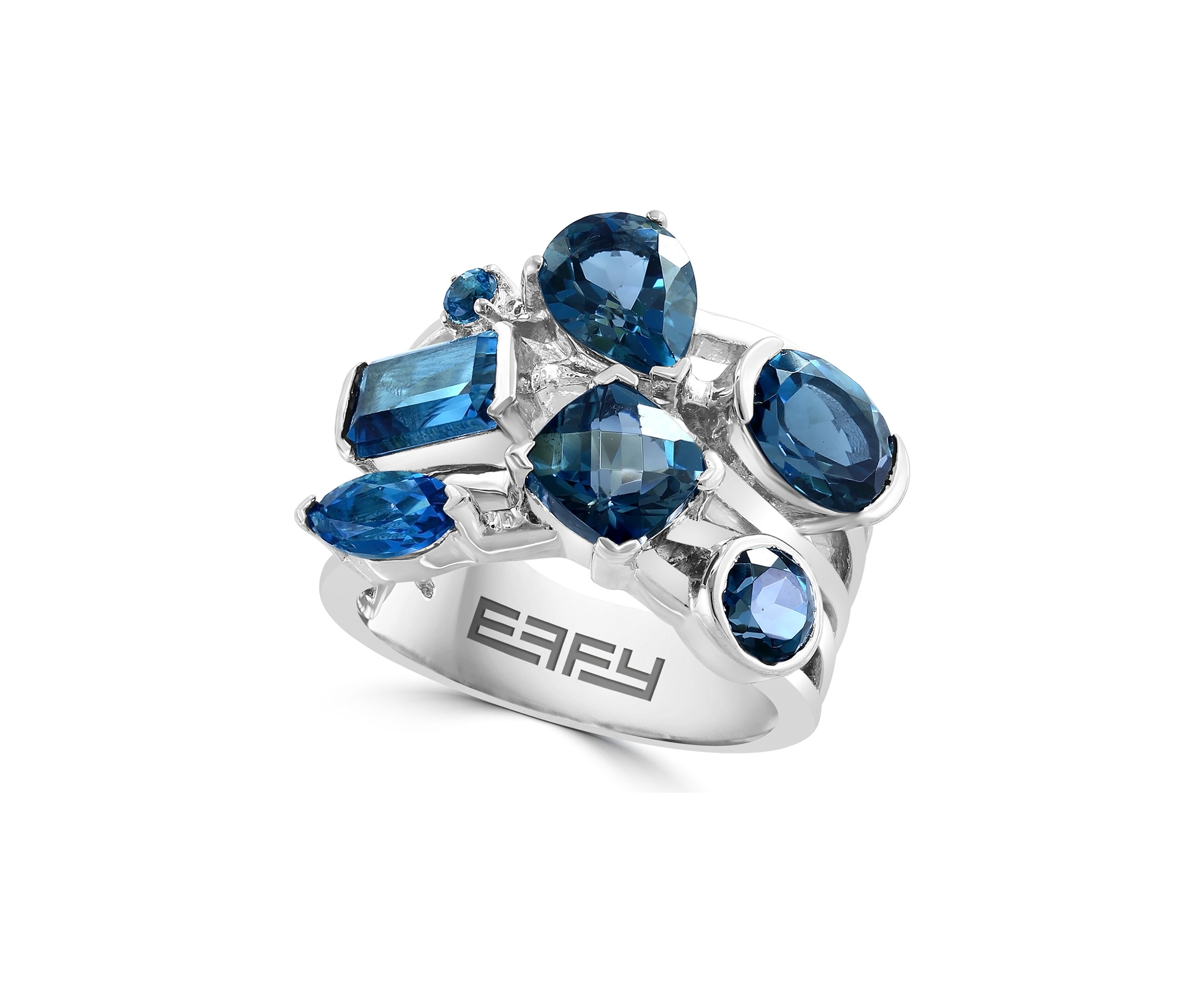 London Blue Topaz Ring in Sterling Silver