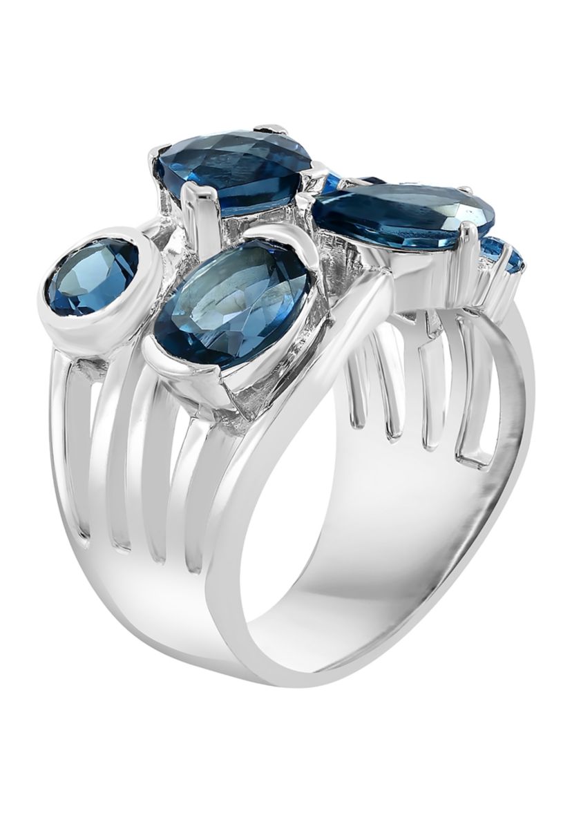 London Blue Topaz Ring in Sterling Silver