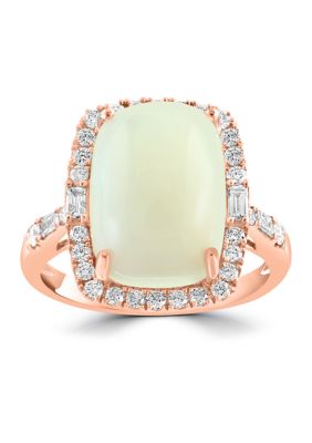Effy Diamond And Ethiopian Oval Cushion Ring In 14K Rose Gold, 7 -  0617892303517