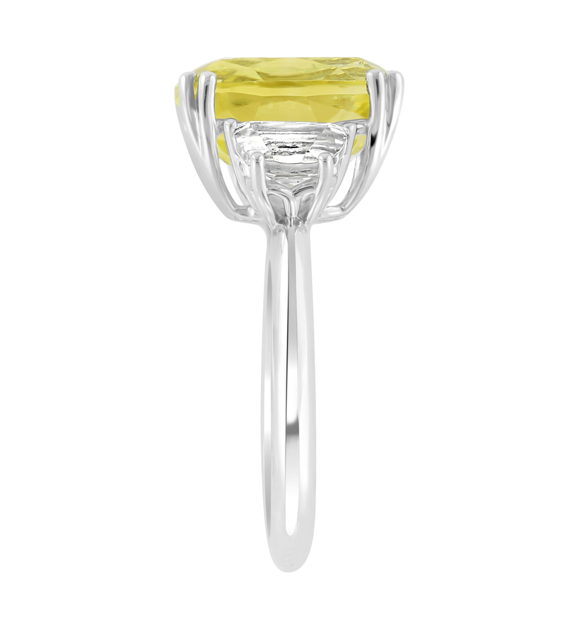 6.8 ct. t.w. White Topaz and Lemon Quartz Ring in 14K White Gold 