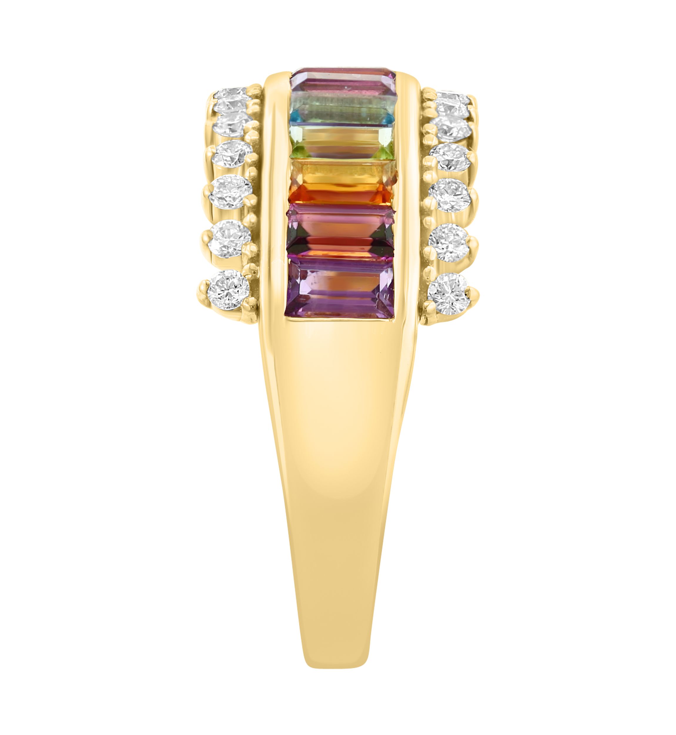 14K Yellow Gold Diamond Multi Ring 