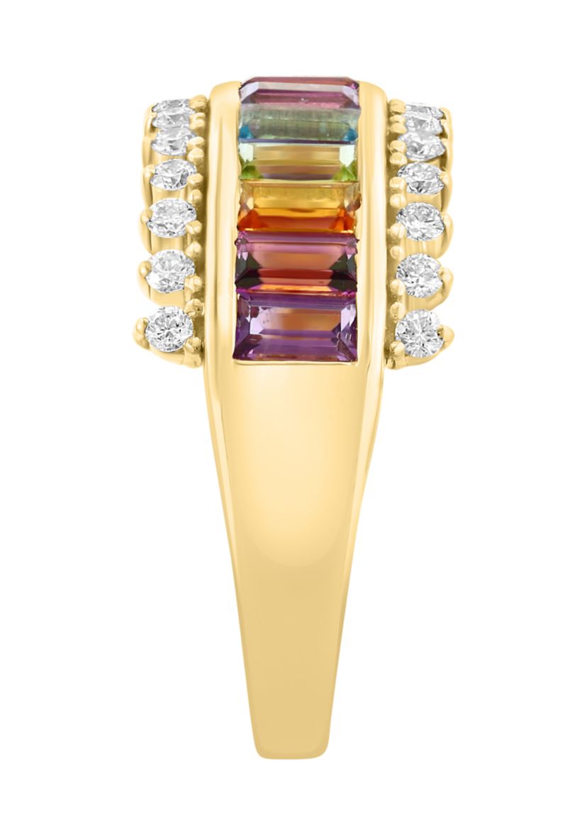 14K Yellow Gold Diamond Multi Ring 