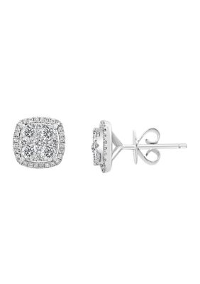Effy 1 Ct. T.w. Diamond Earrings In 14K White Gold