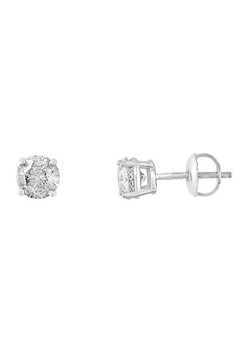 1 ct. t.w. Diamond Earrings in 14K White Gold