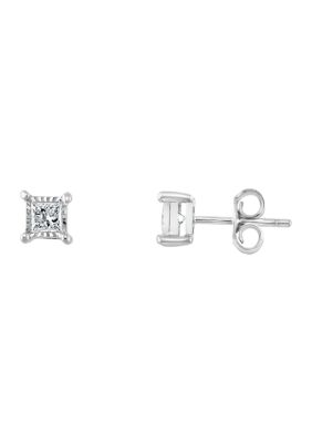 Effy 1/3 Ct. T.w. Diamond Earrings In Sterling Silver