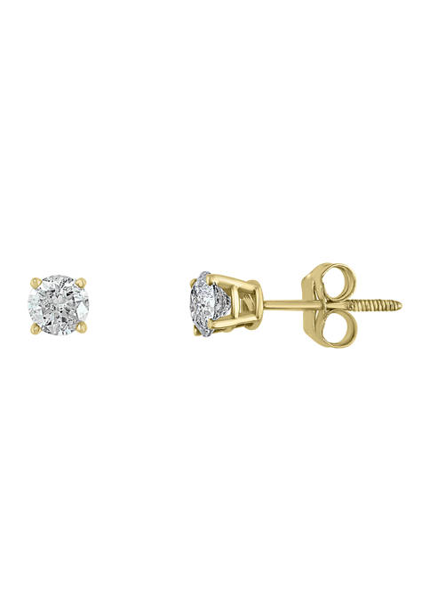 1/2 ct. t.w. Diamond Earrings in 14K Yellow Gold