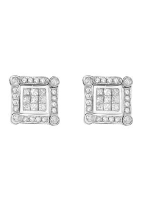 Effy 1 Ct. T.w. Diamond Diversa Earrings In 14K White Gold