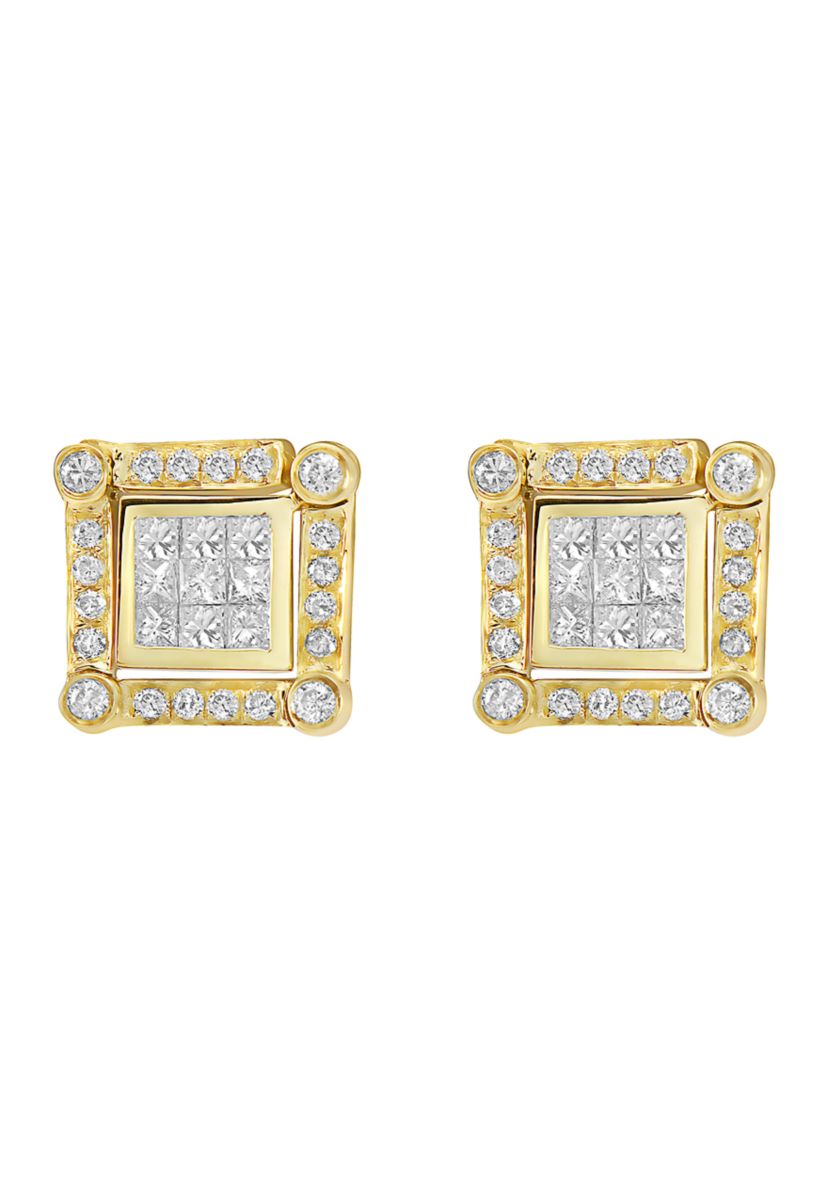 1 ct. t.w. Diamond Diversa Earrings in 14K Yellow Gold 